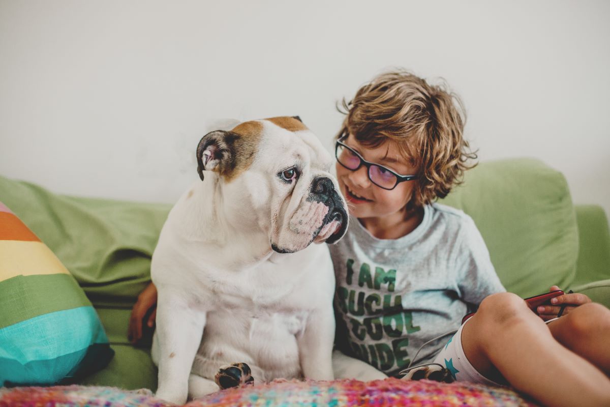 Boy with his dog